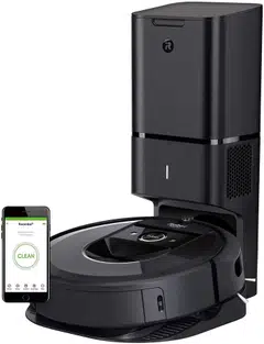 The iRobot Roomba i7+ robot vacuum cleaner. Amazon wnts to expand its stable of smart-home devices, which include the Alexa voice assistant, smart thermostats, security devices, and wall mounted smart displays.