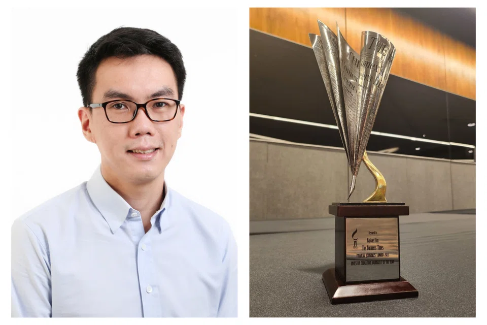 Raphael Lim, correspondent at The Business Times, was presented one of three awards for Investor Education Journalist of the Year for his work on special purpose acquisition companies (SPACs).