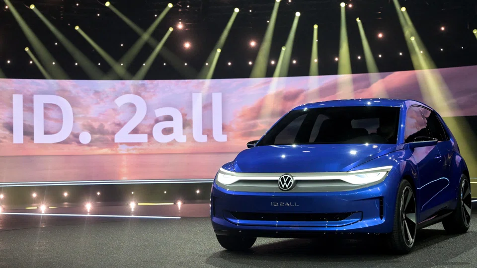 Volkswagen presents its new electric ID. 2all model, an electric vehicle in Hamburg, Germany, March 15, 2023.     
