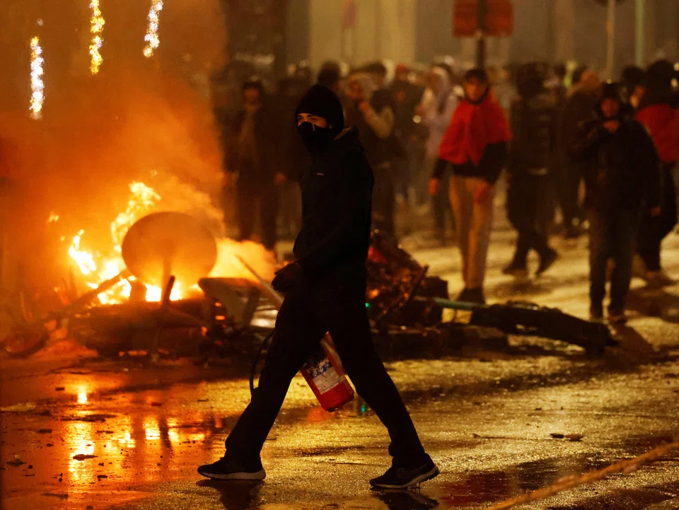 The riots took place in several places across the Belgian capital' 