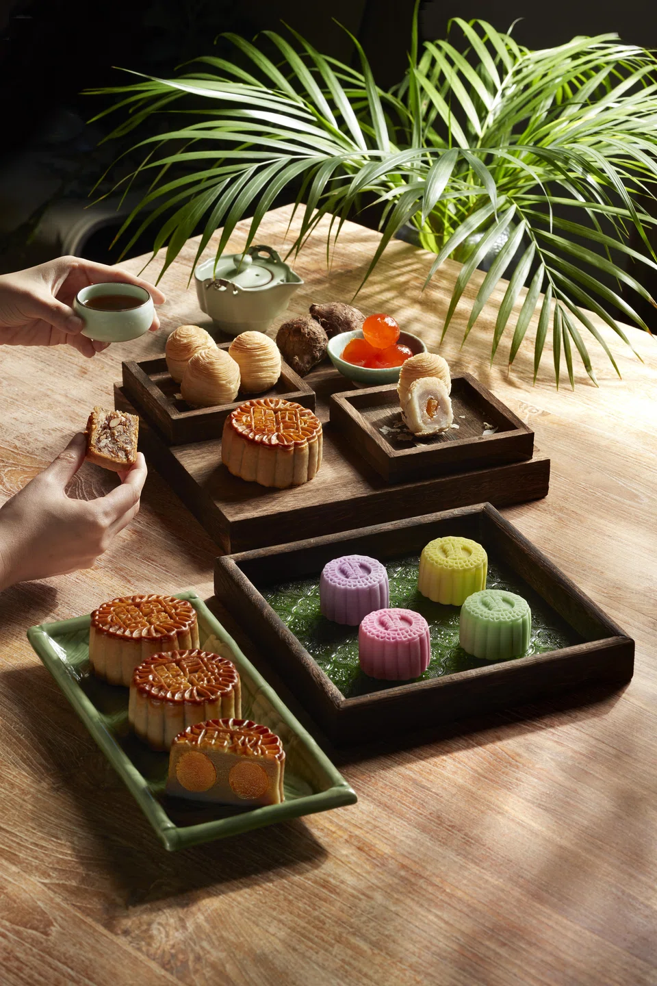 Crystal Jade's selection of mooncakes.