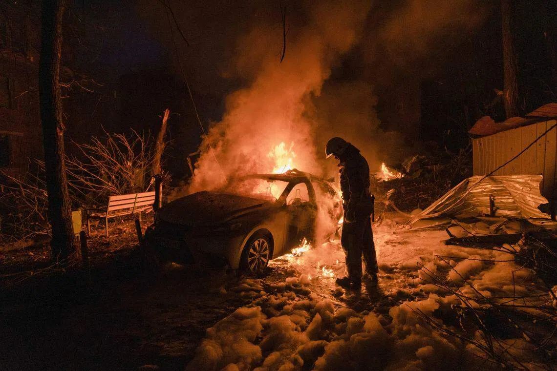 In Ukraine, where Russia’s invasion grinds towards its second anniversary, there was defiance and hope in the face of a renewed assault from Moscow.