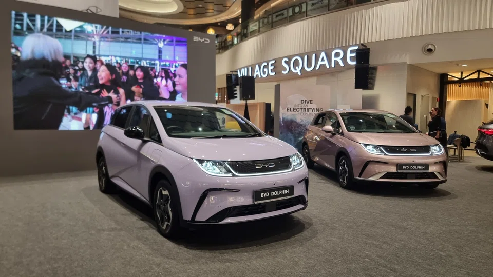 BYD registered 1,416 cars in 2023, almost double its 786 registrations in 2022, according to Land Transport Authority figures.