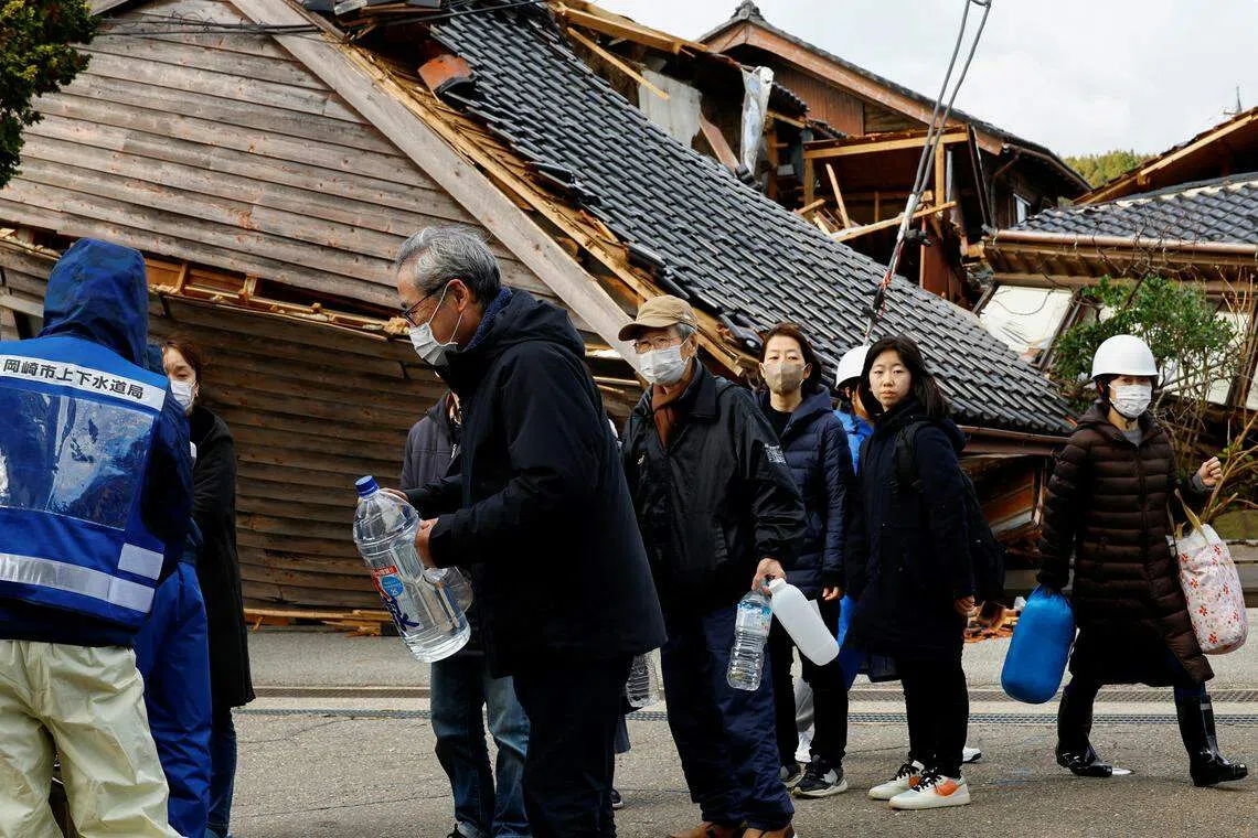 Around 30,000 households are without electricity in the Ishikawa region, and 89,800 homes there and in two neighbouring regions had no water. 