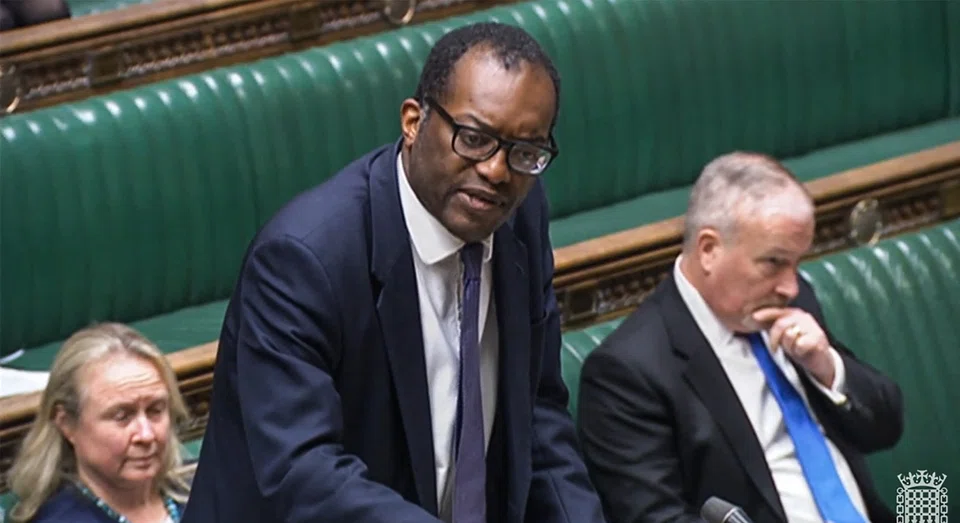 Britain's Chancellor of the Exchequer Kwasi Kwarteng, answers questions in the House of Commons, in London, on Oct 11, 2022. 