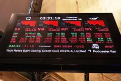 US stock markets sank more than one per cent on Tuesday amid the prospect for a government shutdown.