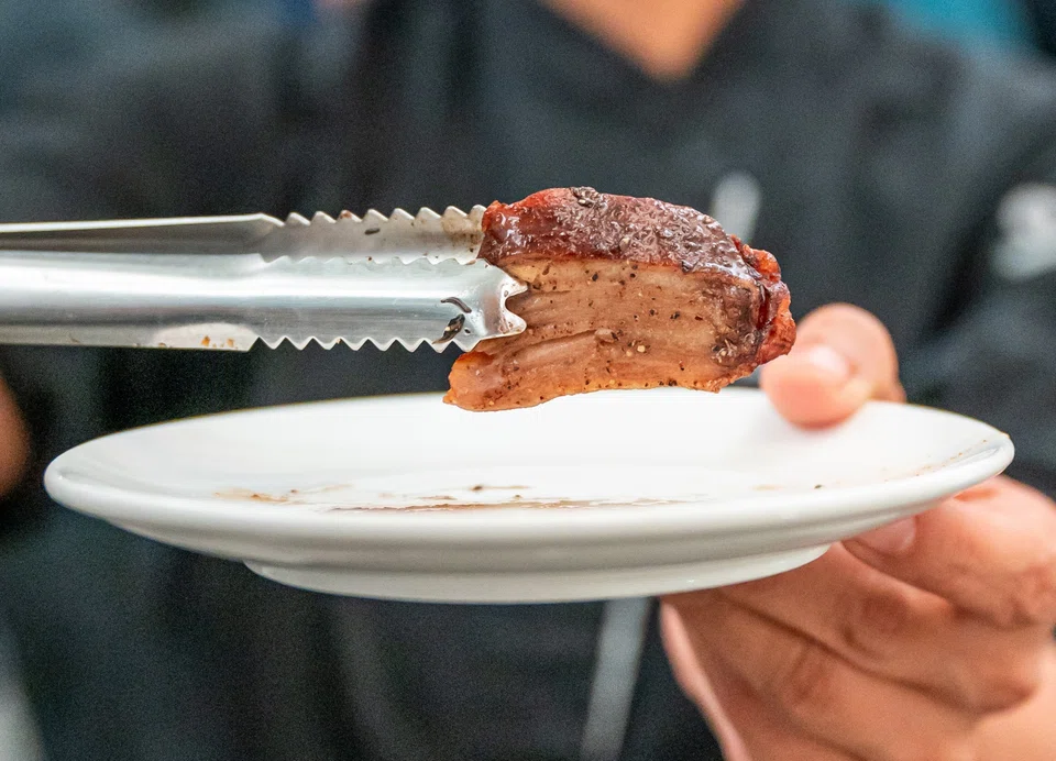 Meatiply's cultivated duck with skin, fat, and muscle layers - one of the company's three advanced cultivated meat technology prototypes. 