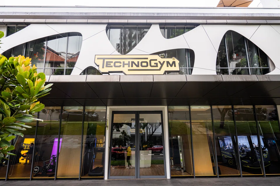 The new Technogym in Singapore, a two-storey building located at 55 Mohamed Sultan Road. 