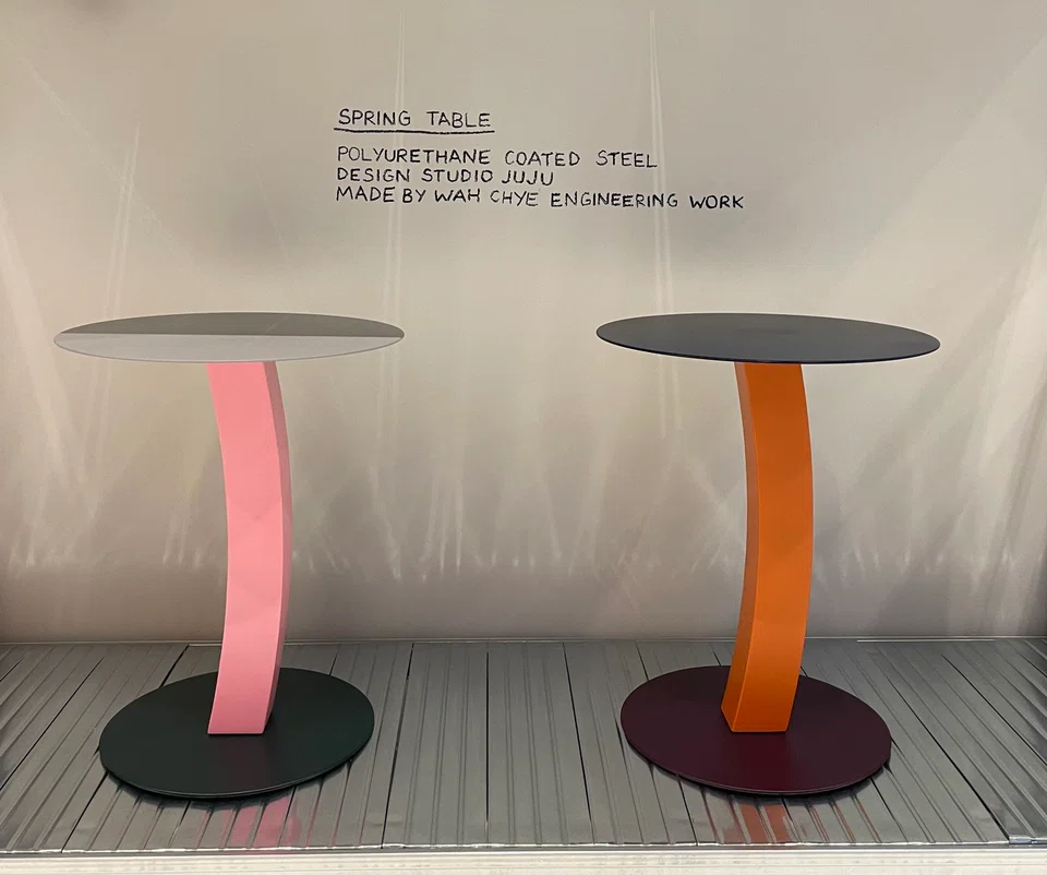 Spring Table, designed and made in Singapore.