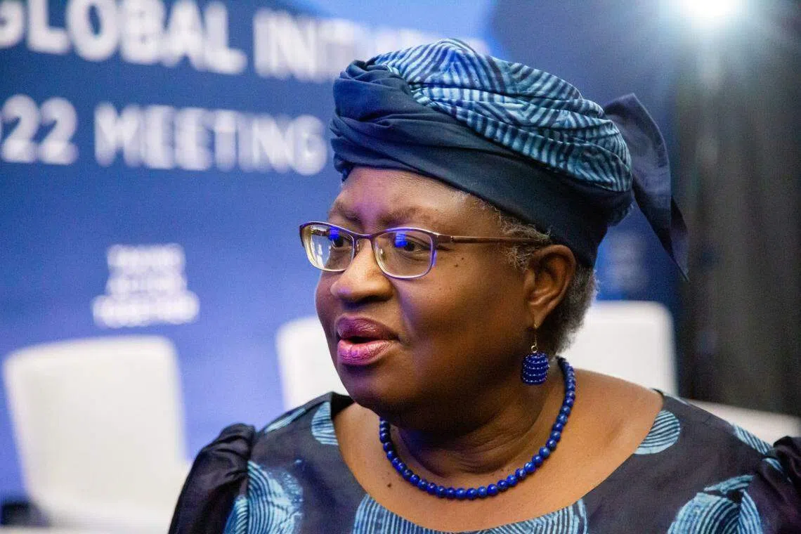 Ngozi Okonjo-Iweala, director general of the World Trade Organization (WTO), says the World Bank and the International Monetary Fund had both downgraded global growth forecasts, while indicators on trade numbers were “not looking too good”.