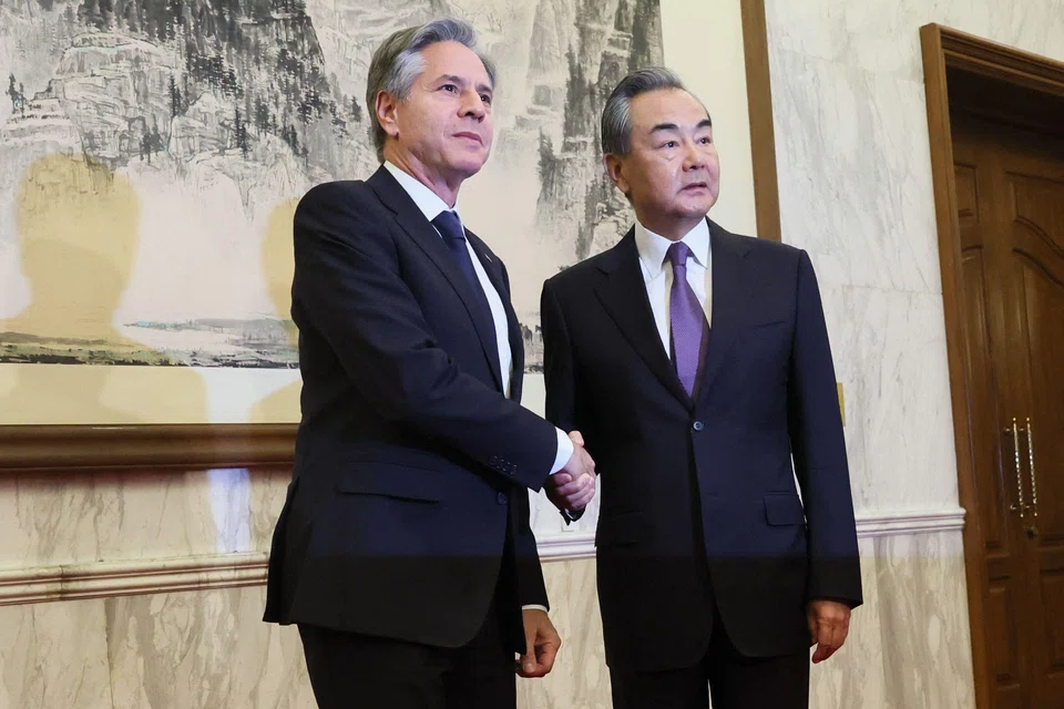 Antony Blinken (left) met Wang Yi last month on the first visit to China by a US secretary of state in five years.