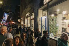 Members of the city’s Jewish community turned out in droves to support a coffee shop owner who said his employees had walked out to protest the company’s support for Israel in the war with Hamas.