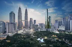 Oxley Towers KLCC, a freehold property, comprises two hotel towers with residences, an office tower and a retail podium linking all the three towers.
