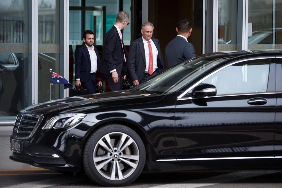 Australia's Trade Minister Don Farrell (centre) says here has been goodwill on both sides but more needed to be done.