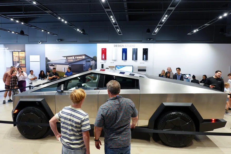 Tesla’s new Cybertruck on display at a Tesla store in San Diego, California, US, Nov 20, 2023.   