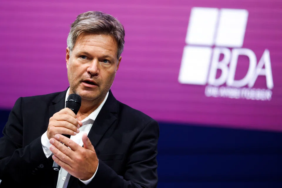 German Economy and Climate Minister Robert Habeck said Germany must open up to new trading partners and regions as many sectors were heavily dependent on selling to China.