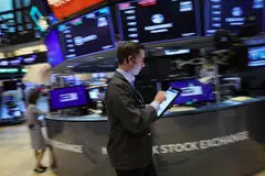 The Dow Jones Industrial Average falls 73.23 points, or 0.22 per cent, at the open to 33,275.37.