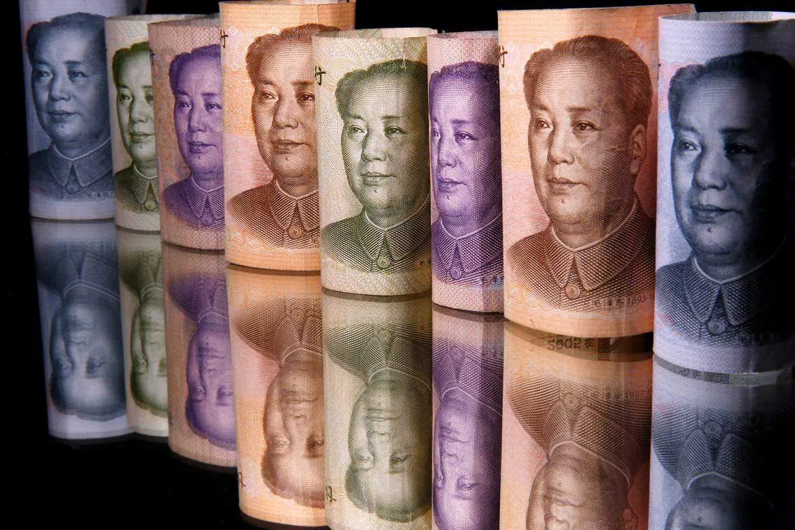 PBOC sold 15 billion yuan (S$2.8 billion) worth of six-month yuan-denominated bills in Hong Kong at 3.38 per cent.