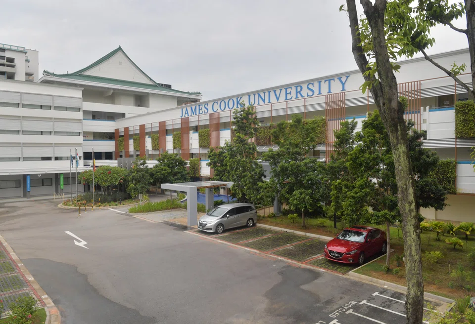 James Cook University's Singapore campus. Private education institutions expect foreign enrolment to rise as borders reopen, though this may only happen more fully next year.