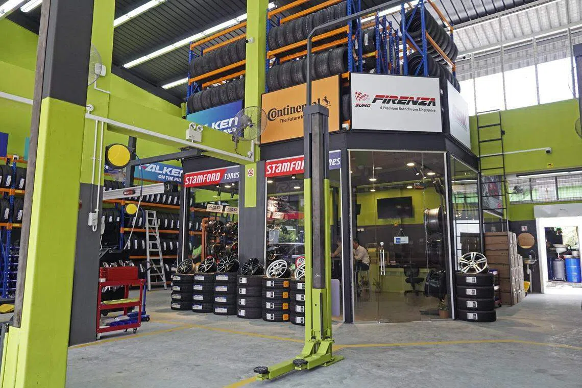 Stamford Tyres' H1 revenue fell 1.4 per cent to S$95.6 million on lower sales in the South-east Asia and export markets. 