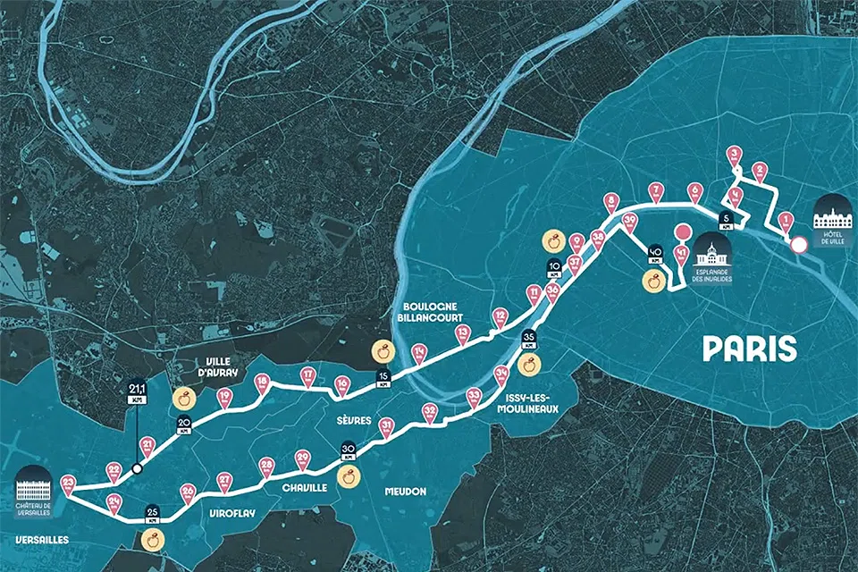 The marathon route unveiled on Wednesday (Oct 5) was modelled on the path of the October 1789 Women’s March on Versailles