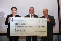 (Left to right) Dr Lee Kwok Cheong, board member of the Singapore Association for Mental Health; Philip Yeo, independent chairman of Chemical Industries; and Pius Tan, board member of The RICE Company