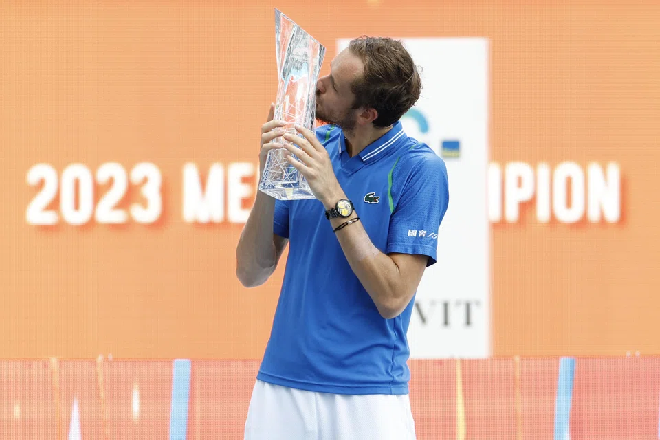With the win Medvedev earned his fifth Masters 1000 title and improved to 6-0 lifetime against Sinner.