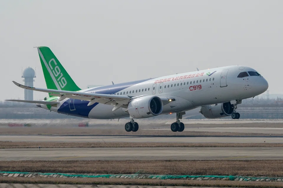 The C919 will compete against the popular Airbus A320neo and Boeing 737 MAX families in China's aviation market.