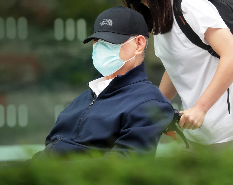 OK Lim, founder of collapsed Hin Leong empire, arriving to face trial on cheating and forgery charges.  