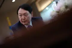 South Korean President Yoon Suk Yeol (above) held a summit in Seoul with European Commission President Ursula von der Leyen and European Council President Charles Michel.