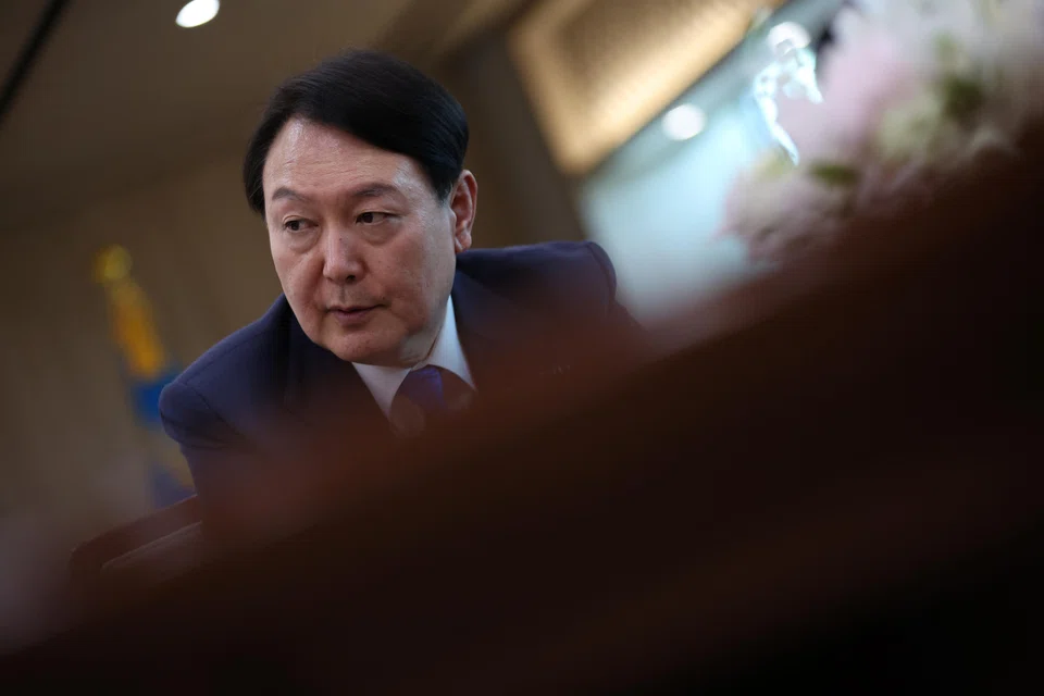 South Korean President Yoon Suk Yeol (above) held a summit in Seoul with European Commission President Ursula von der Leyen and European Council President Charles Michel.