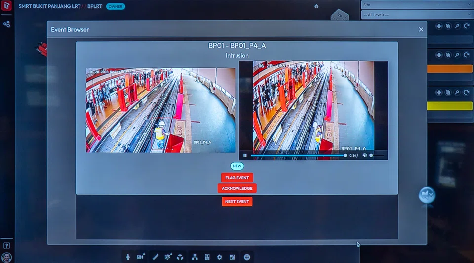 SMRT's artificial intelligence (AI) based safety system, iSafe, uses cameras and AI to provide real time monitoring of commuter safety at Bukit Panjang Light Rail Transit stations.  