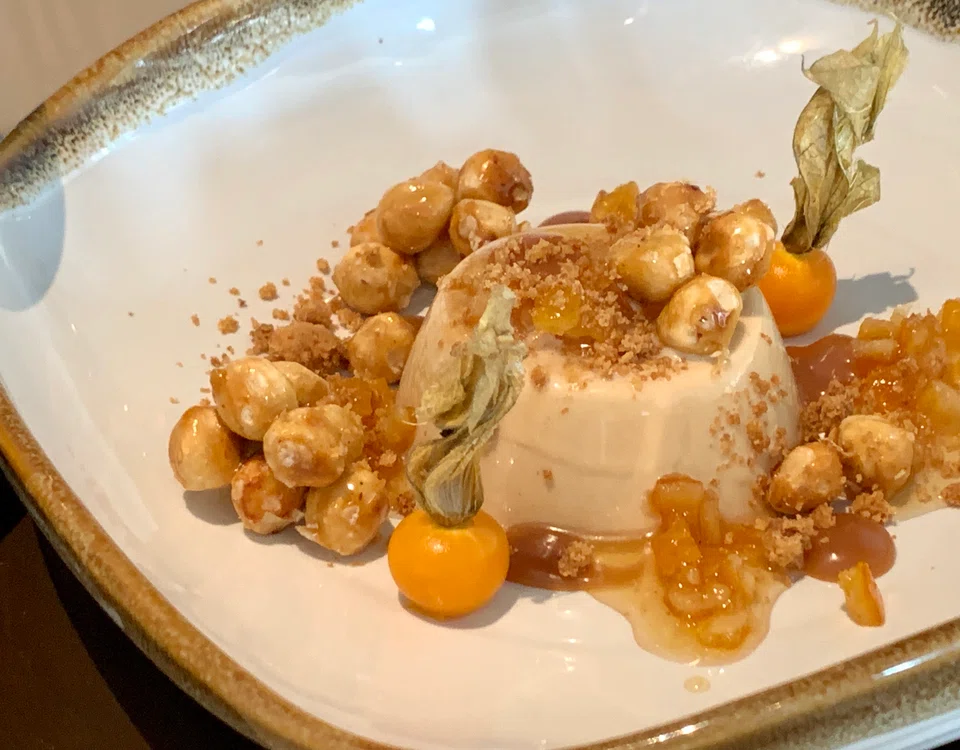 Panna cotta with hazelnuts