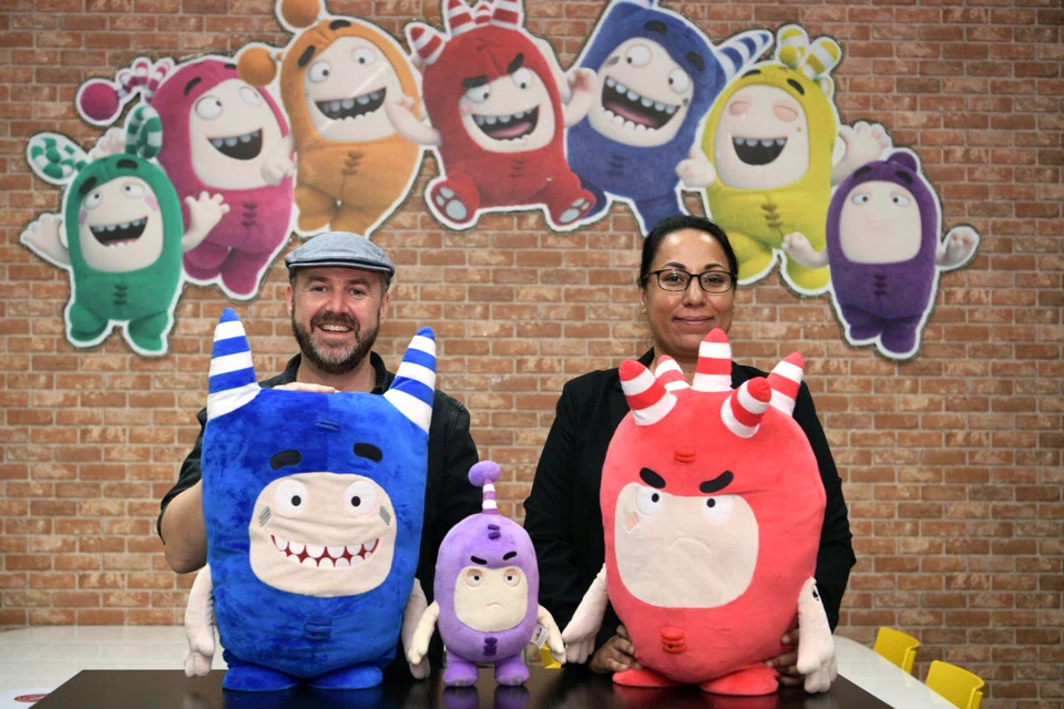 One Animation CEO Sashim Parmanand (right) and creative director Richard Thomas; the media company and production studio is being acquired by Moonbug Entertainment.