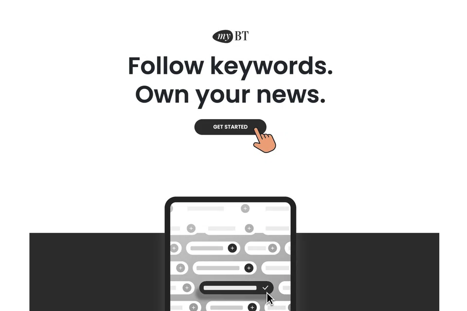 Through the myBT feature, BT app users can personalise their reading experience by curating the topics they are most interested in.