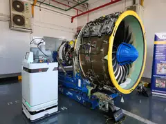 SIA Engineering Company's engine imaging robot uses artificial intelligence (AI) to speed up the inspection process. 