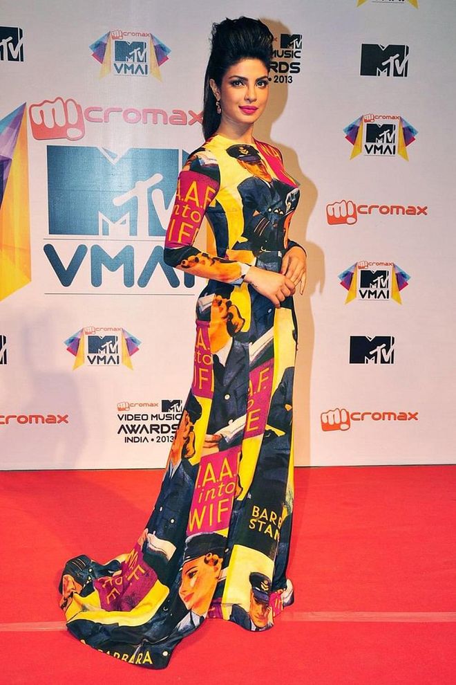 When:  August 2013
Where: MTV Video Music Awards
Wearing: Gauri & Nainika