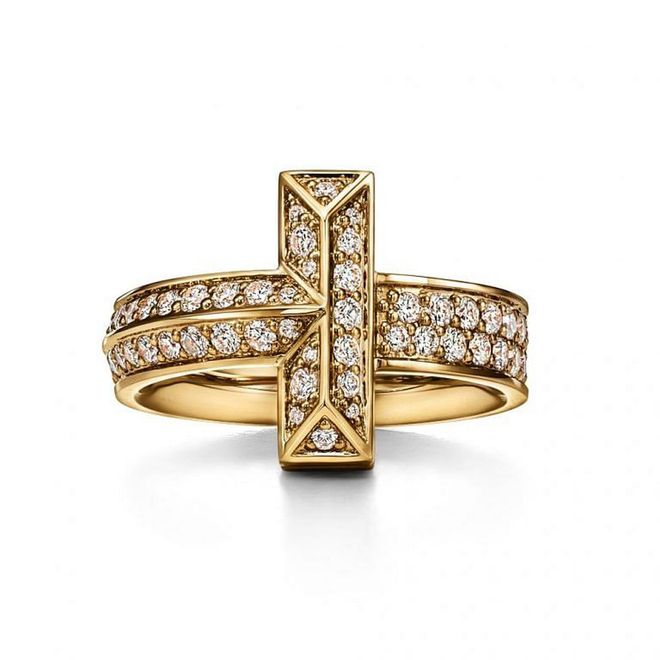 Tiffany T1 18K yellow gold ring with diamonds, $9,100 (Photo: Tiffany & Co.)