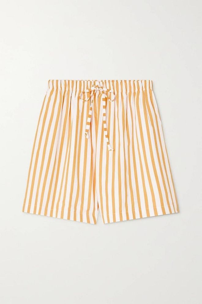 Rylen oversized striped cotton-poplin shirt, S$197, Faithfull The Brand from Net-A-Porter
