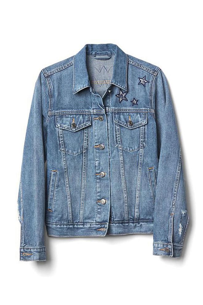 Embrace your inner superhero with Gap's Wonder Woman-themed denim jacket - the back is embroidered with the film's iconic emblem.
Wonder Woman jacket, £64.95, Gap
