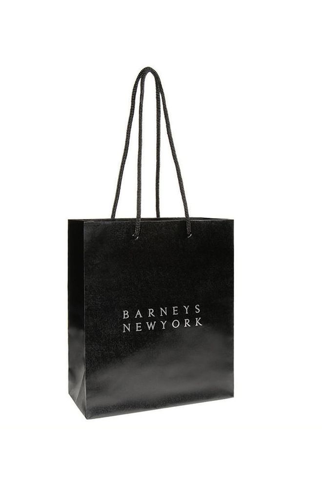 Barneys' shopping bags were designed in the 1980s. What else but solid black could embody this temple of New York cool?
