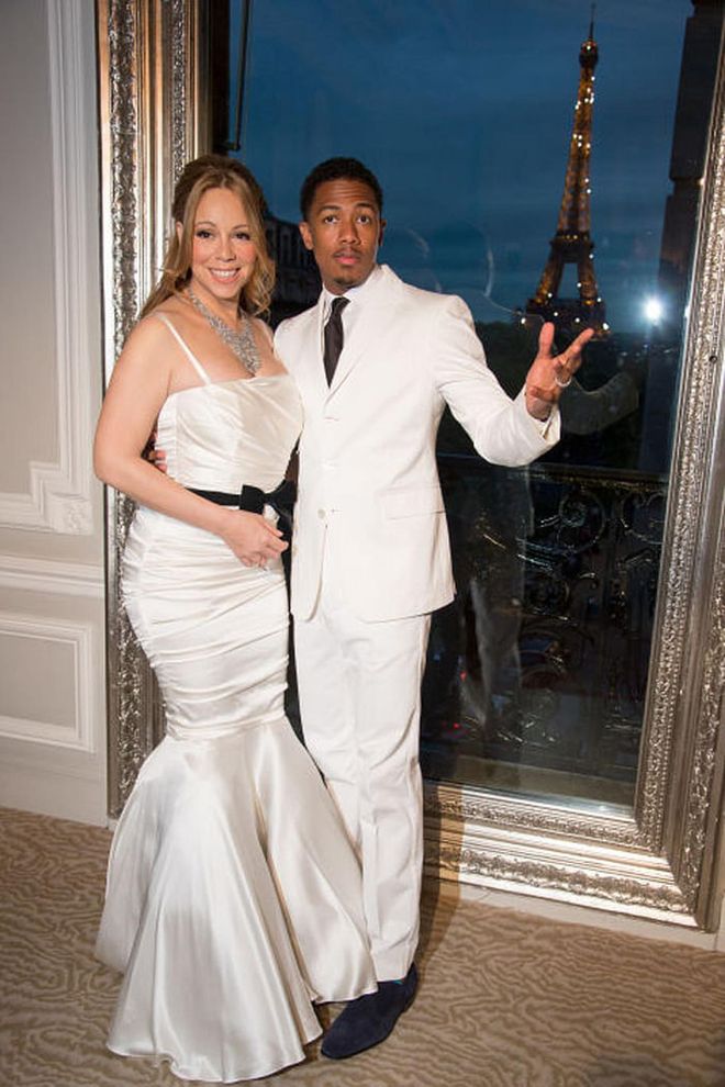 Mariah Carey at her 2012 vow renewal to Nick Cannon in Paris