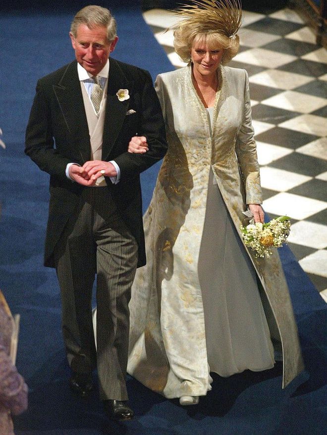 When Camilla Parker Bowles, now the Duchess of Cornwall, married Prince Charles in 2005, the two walked down the aisle together during their religious ceremony, according to the New York Times. Their civil ceremony was kept private.

Photo: Getty