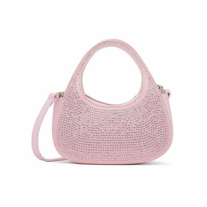 Pink Crystal Micro Baguette Swipe Bag, $939, Coperni at SSENSE
