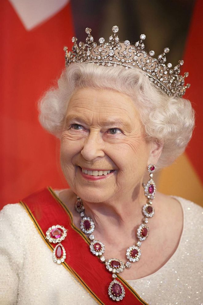 On September 9, 2015, Queen Elizabeth II became the longest-reigning British monarch and female head of state. Here, The Queen attends a banquet during a visit to Berlin. She's also the most-traveled head of state, with 261 overseas visits 96 state visits to 116 countries (as of her Diamond Jubilee in 2012). Photo: Getty  