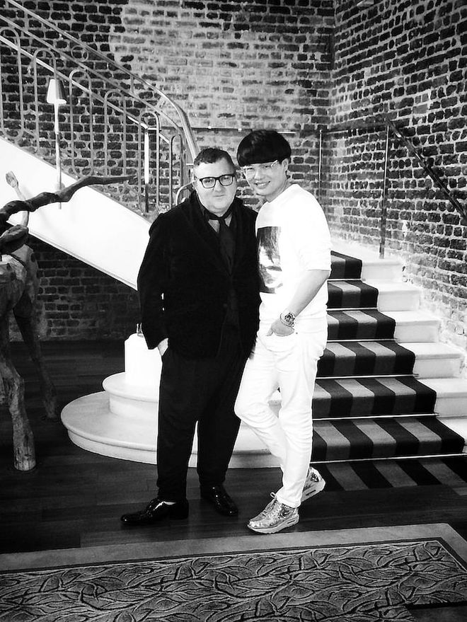 Alber Elbaz and Kenneth Goh in 2014.