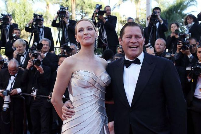 In 2012, Uma Thurman and then-husband Arpad Busson welcomed a daughter named Rosalind Arusha Arkadina Altalune Florence Thurman-Busson. Thankfully, she goes by the nickname Luna.

Photo: Getty