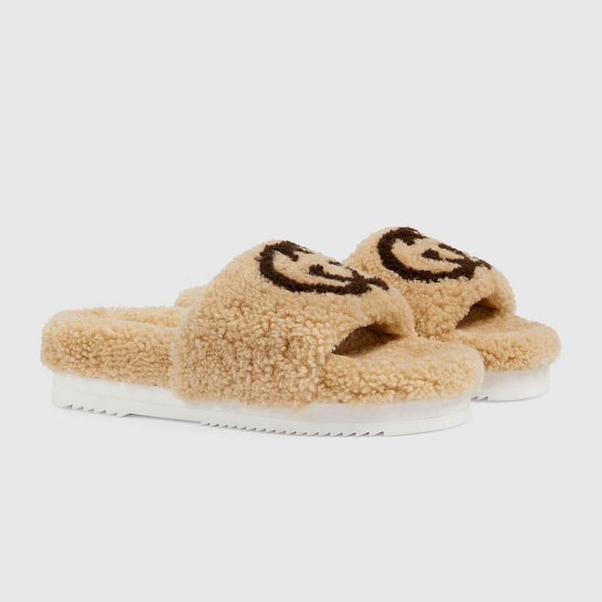 Women’s Slide Sandals With Interlocking G, $1,620, Gucci
