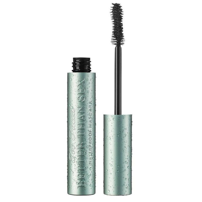 The waterproof version of the cult Better Than Sex mascara comes in a cute metallic tube adorned with fake water droplets just because. It holds the same hourglass shaped brush, which deposits the pigmented formula evenly, thickening individual lashes and holding them in place. Thanks to water-resistant polymers, it repels moisture and stays on all day. The mascara is also enriched with collagen to treat and condition weak lashes at the same time. 