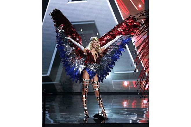 No holds barred for the Americans, that's for sure! Wings, glitter and shine were thrown on for an effect that seemed reminiscent of Victoria's Secret. Photo: TPG VIP